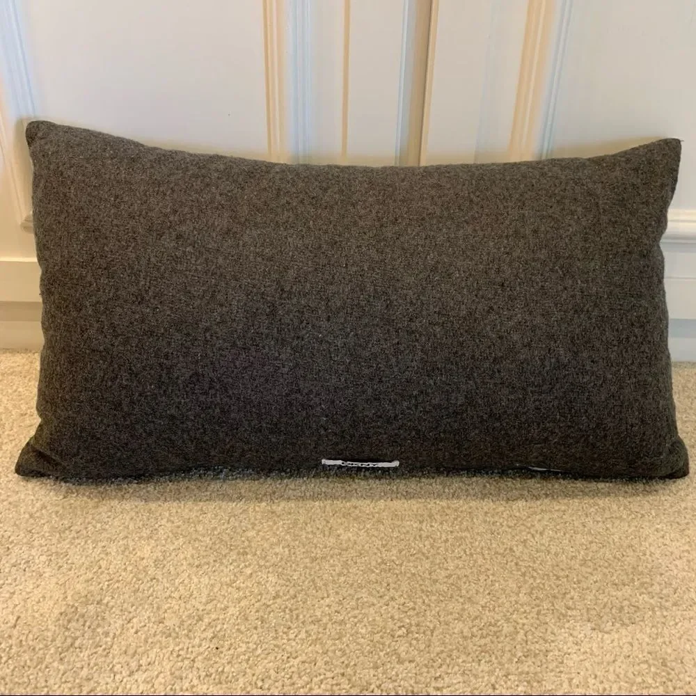 DKNY Accent Gray Wool Decorative‎ Pillow